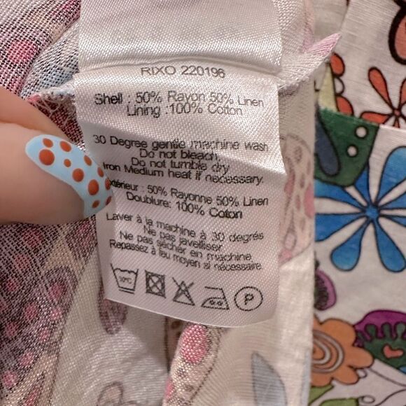 Rixo Dada Dress Woodstock Cream Multi - Picture 14 of 16